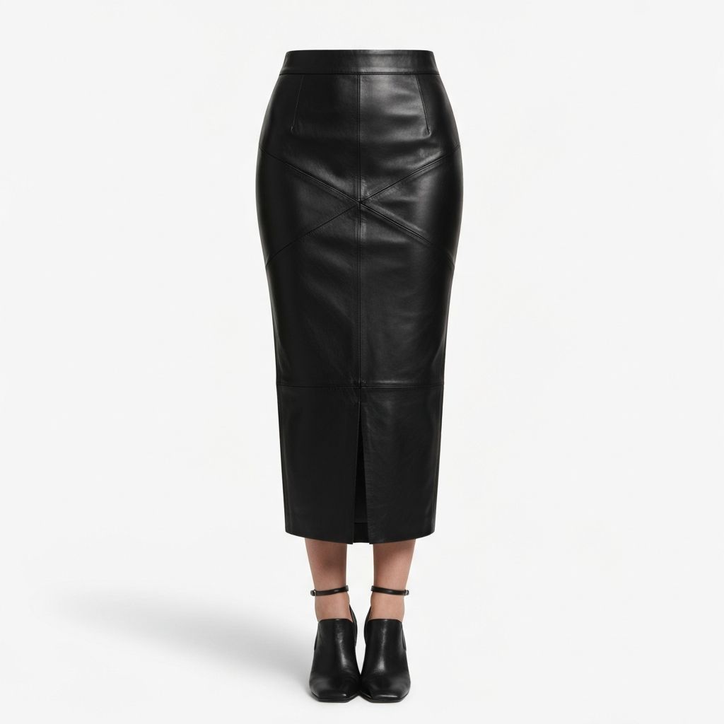 Arket Panel Leather Skirt